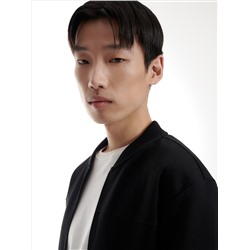 Sweatshirt im Bomberstil mit Baumwollmischung