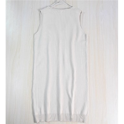 Трикотажное платье-жилет без рукавов