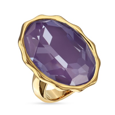 Кольцо Сияние (кристаллы SW пурпурные; покрытие золото), Есть комплект