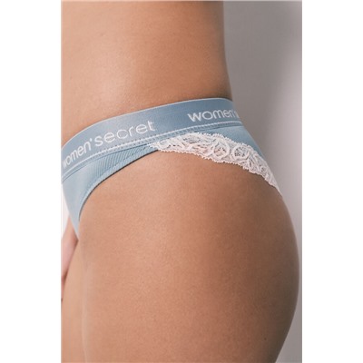 Braga clásica algodón canalé verde