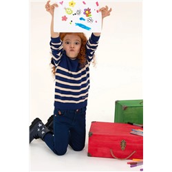 Kız Çocuk İndigo Kazak