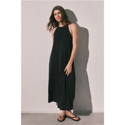 Vestido largo fluido negro