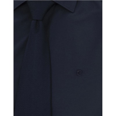 Lacivert Slim Fit Uzun Kollu Basic Gömlek