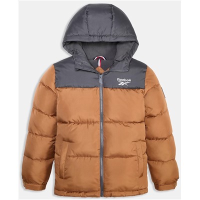 Reebok Big Boys Contrast Yoke Promo Long Sleeve Puffer Jacket