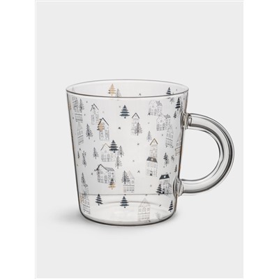 Кружка, 480 мл, стекло Б, Домики, Townlet