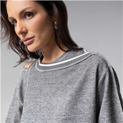 Лонгслив многослойный, Преданная стилю (grey, 2 в 1)