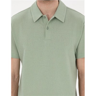 Çağla Yeşili Slim Fit Polo Yaka Tişört