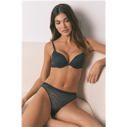 Sujetador push up GORGEOUS animal print negro