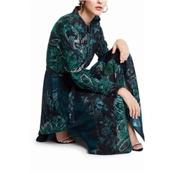 Vestido camisero midi estampado