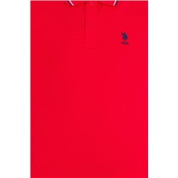 Erkek Kırmızı Basic Polo Yaka Tişört