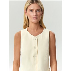 Однобортный жилет из 100% хлопка, GL113/reine