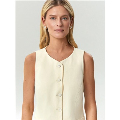 Однобортный жилет из 100% хлопка, GL113/reine