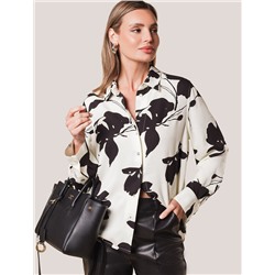 Блузка из вискозы с принтом