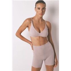 Sujetador triangular algodón beige