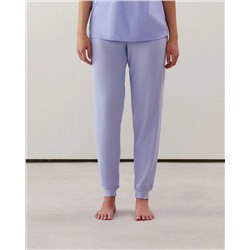 Pantalón de punto en morado