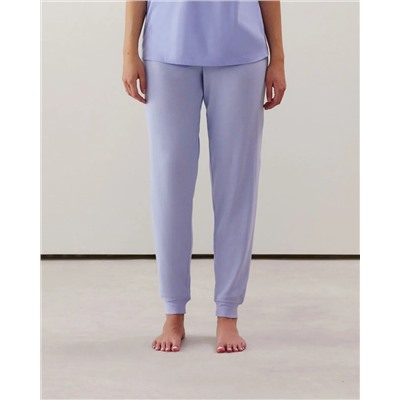 Pantalón de punto en morado
