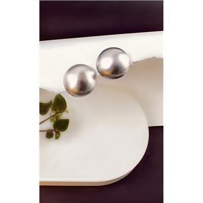 Суперлегкие Серьги "Полусфера" + Подарок