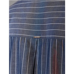 Блузка в полоску с цельнокроеным коротким рукавом из легкого хлопкового поплина