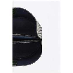 Bandolera de piel Bruna Croco Verde oscuro