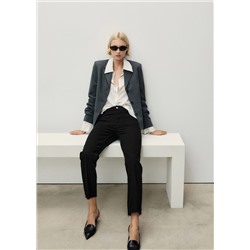 Jeans flare crop bolsillos