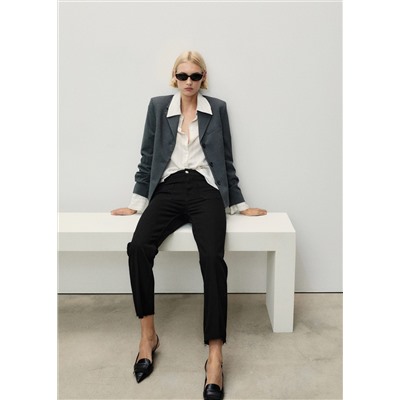 Jeans flare crop bolsillos