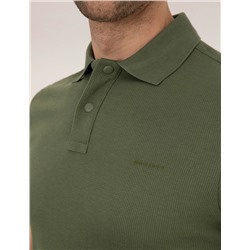 Haki Dokulu Slim Fit Polo Yaka Tişört