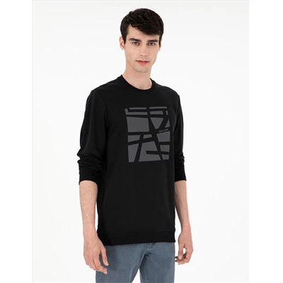 Siyah Regular Fit Sweatshirt