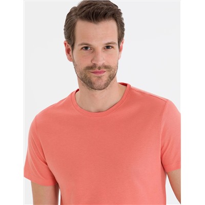 Pembe Slim Fit Basic Tişört