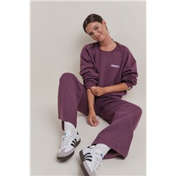 Sudadera corta felpa vino
