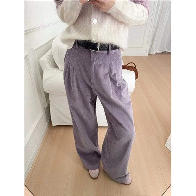 Женские вельветовые брюки  Ba&S*h красивого нежного цвета, широкой свободный крой