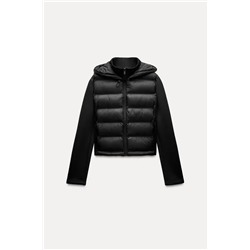 NEOPRENE-EFFECT PADDED JACKET