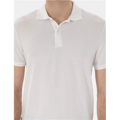Beyaz Slim Fit Polo Yaka Tişört