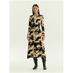 Платье с абстрактым принтом, PL1693/carn