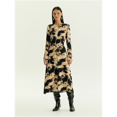 Платье с абстрактым принтом, PL1693/carn