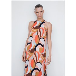 Vestido halter estampado