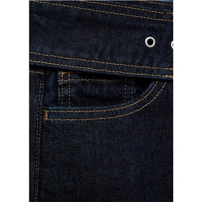 Jeans rectos tiro bajo cinturón