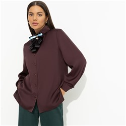 Рубашка из шелка со съемным декором, Лабиринт обещаний (brown)