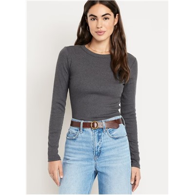 Snug Long-Sleeve Crew-Neck T-Shirt