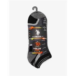 MENS 10PK LOW CUT PERFORMANCE SOCKS