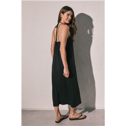 Vestido largo fluido negro