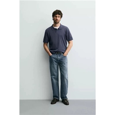 Мужской джемпер-поло с короткими рукавами ЗАР*А