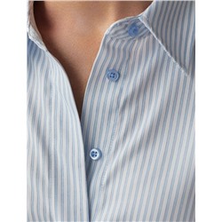 Укороченная блузка в полоску из хлопка