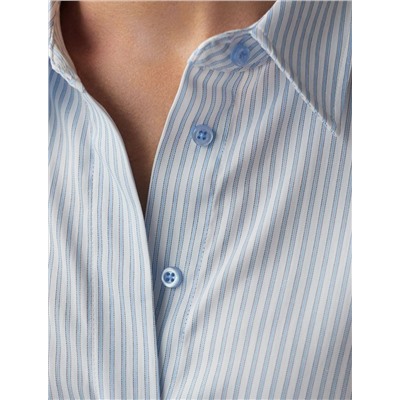 Укороченная блузка в полоску из хлопка