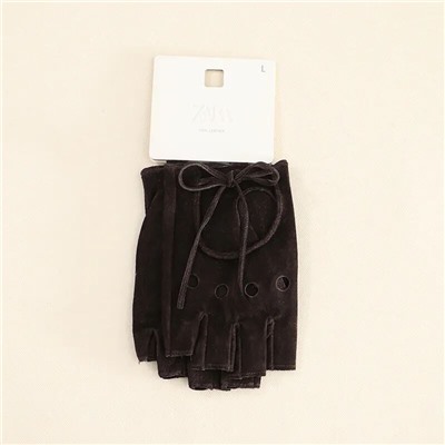 Женские замшевые перчатки без пальцев  ZAR*A