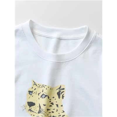 Женский лонгслив с эффектным принтом  МО*КО