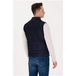 Erkek Lacivert Deri Ceket