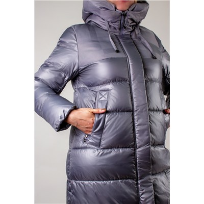 Зимняя удлиненная куртка с капюшоном арт. 221