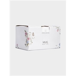 Кружка, 450 мл, 2 шт, фарфор F, белая, Цветы, Gentle garden