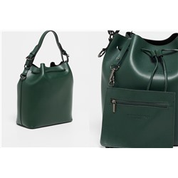 Bolso saco de piel Jila Verde botella