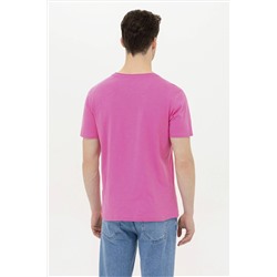 Erkek Pembe Bisiklet Yaka Tişört